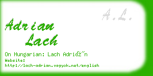 adrian lach business card